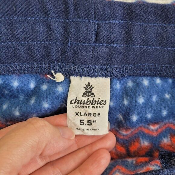 Chubbies Sweat Shorts Mens XL Fleece Bear Christmas PJs Snowflakes Nordic - Picture 6 of 13